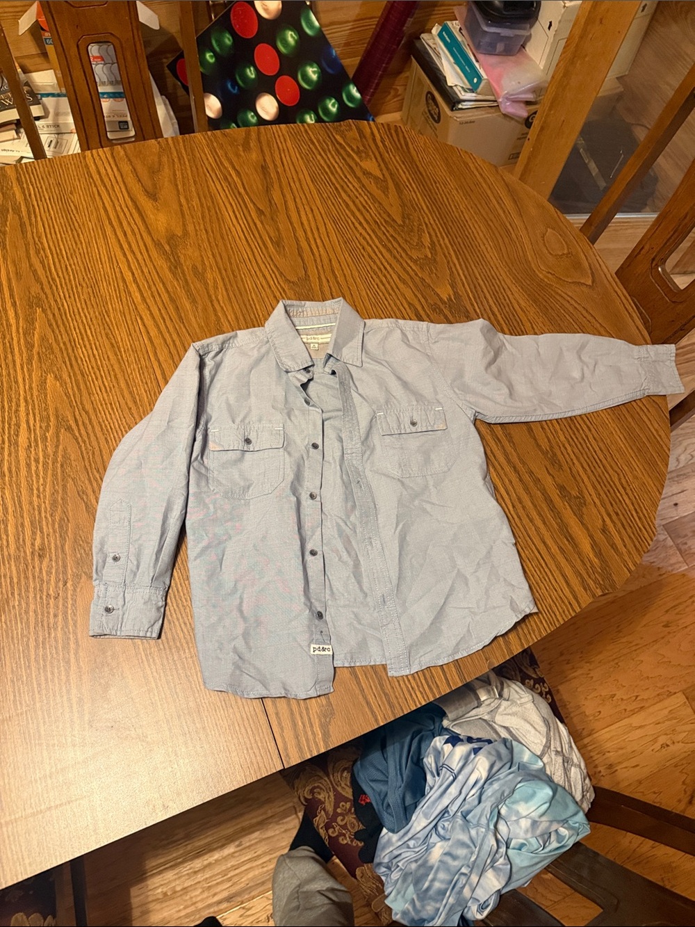 PD&C Light Blue Button-Front Shirt Jacket